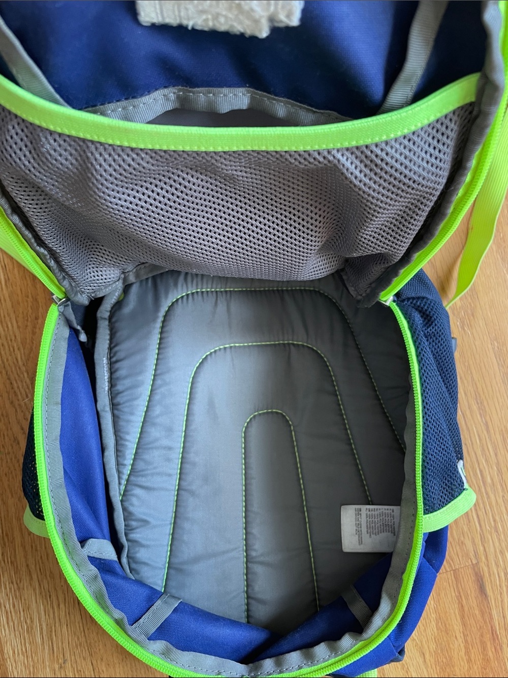 The North Face Kids Sprout Backpack in Blue and Lime - Picture 11 of 16